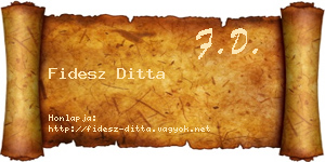 Fidesz Ditta névjegykártya